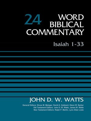 cover image of Isaiah 1-33, Volume 24